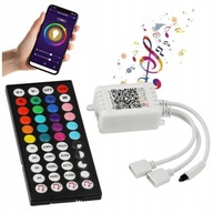 STEROWNIK RGB Do Taśmy LED + Aplikacja Na Telefon Bluetooth Music 2 Wejścia