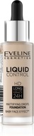 Eveline Liquid Control HD Primer na tvár s dropperom č. 010 Light Beige