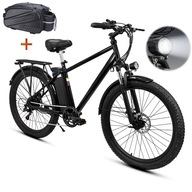 Rower Elektryczny Trekking Męski 350W 48V15Ah 26" E-BIKE Grube opony