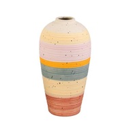 Váza MAASAI keramická s farebnými pruhmi 14x14x26 cm HOMLA