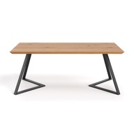DSI-meble Dubový stôl AVIL 200x100 DUB drevo kov LOFT industrial