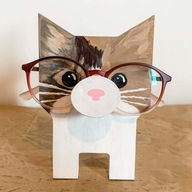 Uchwyt na okulary do czytania ze zwierzętami Stojak na okulary do okularów Prezent Kot