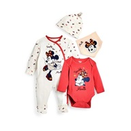 Disney Pajacyk body czapka śliniak 80 Primark Minnie 9-12 mies.