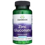 Cynk Glukonian 30 mg Odporność Zdrowa Skóra Włosy Paznokcie Kości 250 tabl