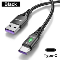 Black 3m 5A USB Type C Cable Fast Charging Cable For Samsung S22 USB Cable