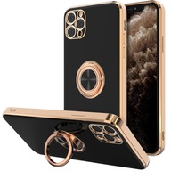 Etui GOLDIE Ring Holder do Apple iPhone 11 Pro Max Czarne + Szkło