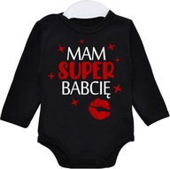 Body dł rękaw Mam super babcię prezent dzień babci r.68