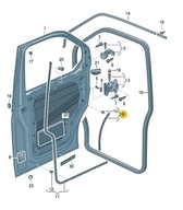 Ochrana dverí Predné tesnenie pri blatníku VW T5 7H0837566A PRAVÁ