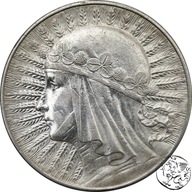 II RP, 10 złotych, 1932, głowa kobiety, ze znakiem