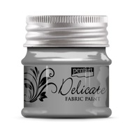 PENTART DELICATE Farba do tkanin metaliczna 50ml Antyczne srebro