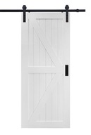 Drzwi Przesuwne Drewniane Białe + System Przesuwny