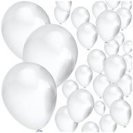 Balony Białe Komunia Ślub Wesele Urodziny 100szt