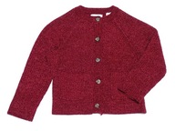 MANGO rozopínateľný sveter kardigan vizitkový bordový na gombíky 98-104