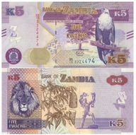 ZAMBIA 5 KWACHA 2018 P-57 UNC