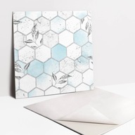 Štvorcové PVC dlaždice vinyl Nástenné pre kuchyňu Podlahové hexagony a listy