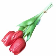 Kytica Gumový tulipán červený 3ks
