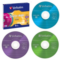 Płyta DVD Verbatim DVD+RW 4,7GB 5 szt + Opakowania