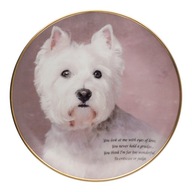 TALERZ dekoracyjny kolekcjonerski TERRIER Poetry of the Westie DANBURY MINT