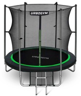 TRAMPOLINA OGRODOWA Z SIATKĄ DRABINKA 252 cm 8FT