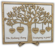 Wyjątkowy Prezent Dla Mamy Dzień Matki Ramka Drzewo Podziękowanie Tabliczka