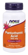 NOW FOODS KWAS PANTOTENOWY 500MG 100VC WITAMINA B5