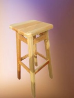 TÖMÖR ERŐS konyhai hoker 60 cm zsámoly bárszék FENYŐ