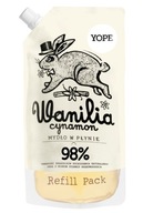 Yope, Mydło w płynie, Wanilia i cynamon, refill, 500ml