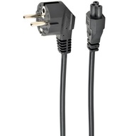 Kabel 1m zasilający koniczynka do laptopa VDE Schuko IEC320 C5 100cm