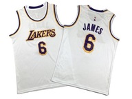 Strój koszykarski nr č. 6 LeBron James Lakers Jersey, 140-152