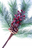 Vetvička vianočná šiška smrek jarabina 53 cm