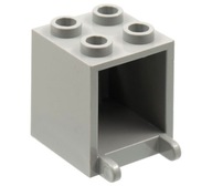 Lego 4345 szafka skrzynka 2x2x2 j. szary / Light Gray 1 szt U