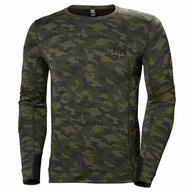 Koszulka termoaktywna moro Helly Hansen Lifa Merino Crewneck - Camo L