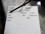 Opel Meriva e Pompa ABS 1,7DTI 0265216478