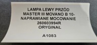 light left front MASTER III MOVANO B 10- original 260603994R