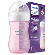 AVENT Butelka Natural Response SCY903/11 260 ml różowa 1m+ do mleka