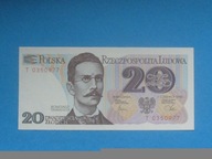 Polska Banknot 20zł seria T 1982 P-149 Warszawa UNC