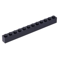 LEGO Klocek zwykły 1x12 6112 czarny - 2 szt.