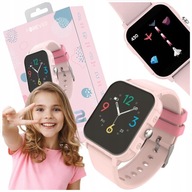 Smartwatch zegarek damski różowy dla dzieci Forever IGO Pro JW-150 różowy