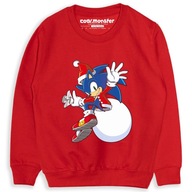 Sonic Vianočná Mikina Detský sveter Hrubé Teplé Mäkké