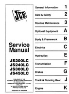 Servisná príručka JCB JS200 JS240 JS300 JS450