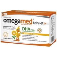 Omegamed baby+D 0+ witamina D DHA z ALG dla dzieci niemowląt Twist-Off 60x