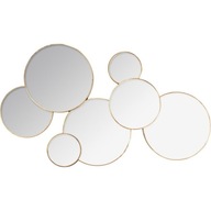 Kúpeľňové nástenné zrkadlo kov zlaté moderné