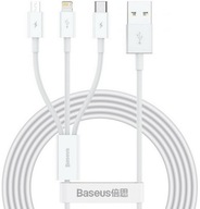 Dla serwisu 3w1 BASEUS USB-C MicroUSB Lightning
