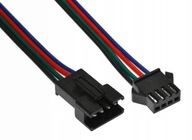 Sada konektorov pre RGB 4-PIN LED pásik samica a pánska JST SM s káblom