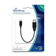 MediaRange MRCS168 kabel USB 0,2 m USB 2.0 Micro-USB B USB A Czarny