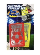 SÚPRAVA PÍŠŤALKA ŽLTÁ ČERVENÁ KARTA FUTBAL