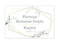 Duży plakat komunijny Personalizowany 90x60cm