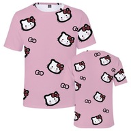 HELLO KITTY DETSKÉ TRIČKO S 3D POTLAČOU MAČKA VŠETKY VEĽKOSTI VZORY