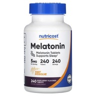 Nutricost, Melatonin, Mixed Berry, 5 mg, 240 Tablets