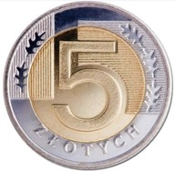 5 ZŁOTYCH -2015- MONETA OBIEGOWA -Z ROLKI BANKOWEJ